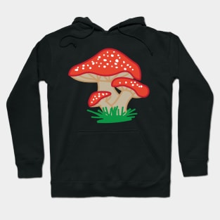 Kawaii Red Mushrooms Hoodie